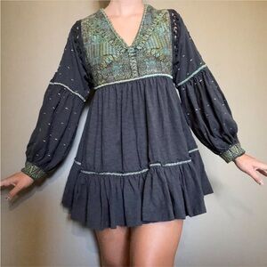 Free People Embroidered Tunic Top/Dress